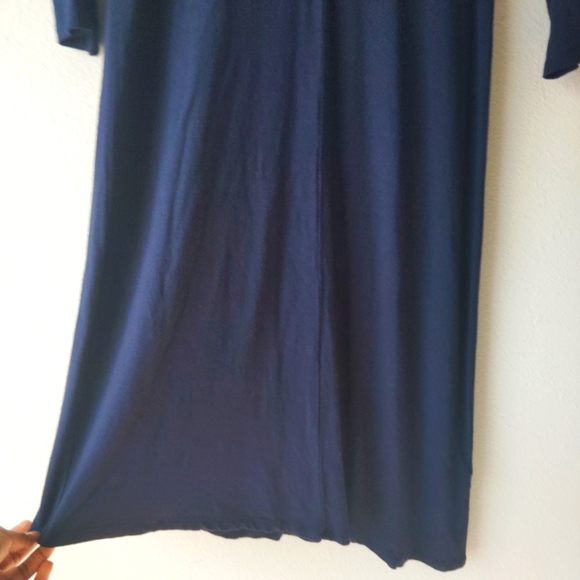 Eileen Fisher Navy Asymmetrical Dress - Picture 5 of 9